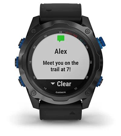 Комплект умные часы Garmin Descent MK2I, титановые с DLC-покрытием и черным ремешком + датчик Descent T1
